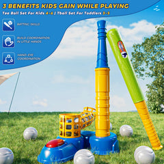 DULONIME T Ball Set left-right-friendly design welcomes every child to swing.