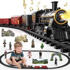 DULONIME holiday train display suitable for Christmas tree decor.