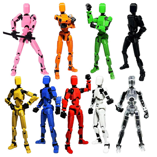 Dumwick Titan 13 figure assembly pose demonstrates versatile joints for dynamic display.