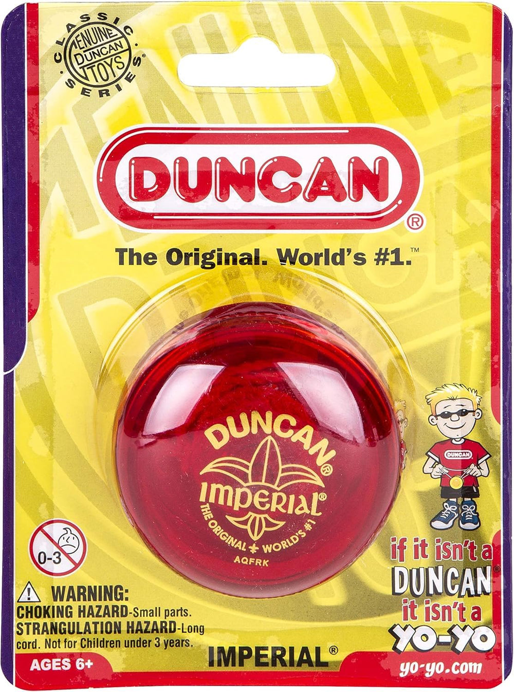 Duncan Imperial Yo-Yo six-pack display showcases six color options and gift-ready value.