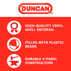 Duncan juggling balls filled with plastic beans for a soft, controlled feel.