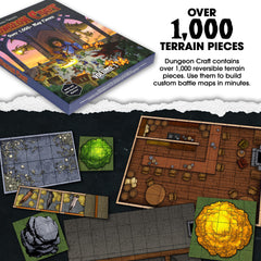 One-inch square map tiles fit standard tabletop battle maps.