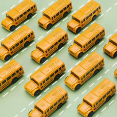 DUNRIOG gift-ready yellow bus toy for birthdays and rewards.