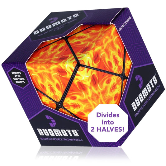Duomoto Magnetic Transforming Cube in initial form for portable tactile exploration
