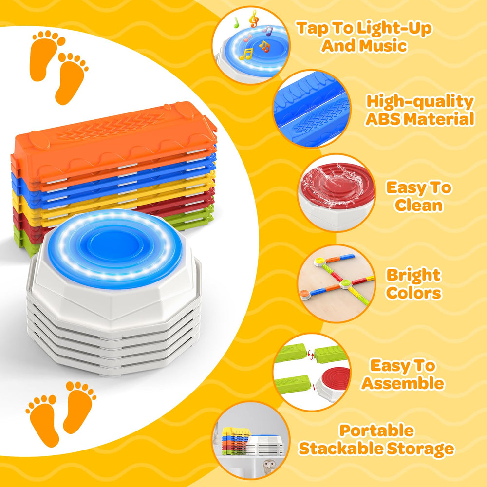 DUONIZAY rainbow stepping stones blue inspire outdoor obstacle course creativity and movement