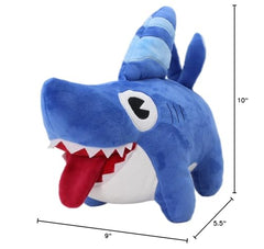 Dupuci shark dog plush texture detail shows soft, huggable fabric.