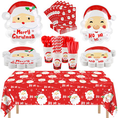 Durony Santa tablecloth protects surfaces and adds festive Christmas ambience.