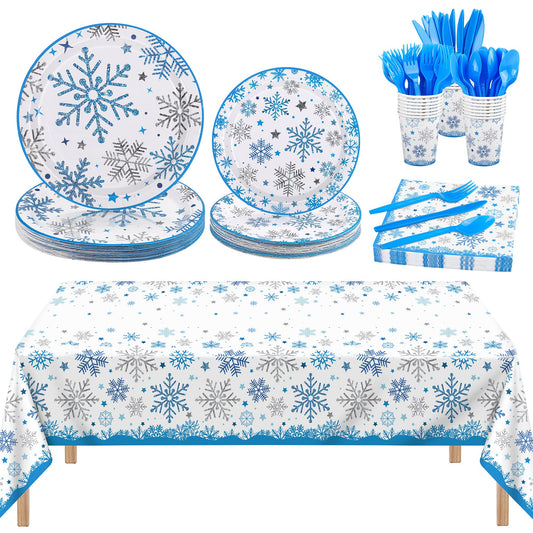 Durony snowflake 7-inch plate for festive dining and easy cleanup.