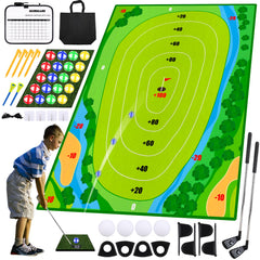 DUYOYU Golf Chipping Game velcro mat closeup for precise aim practice
