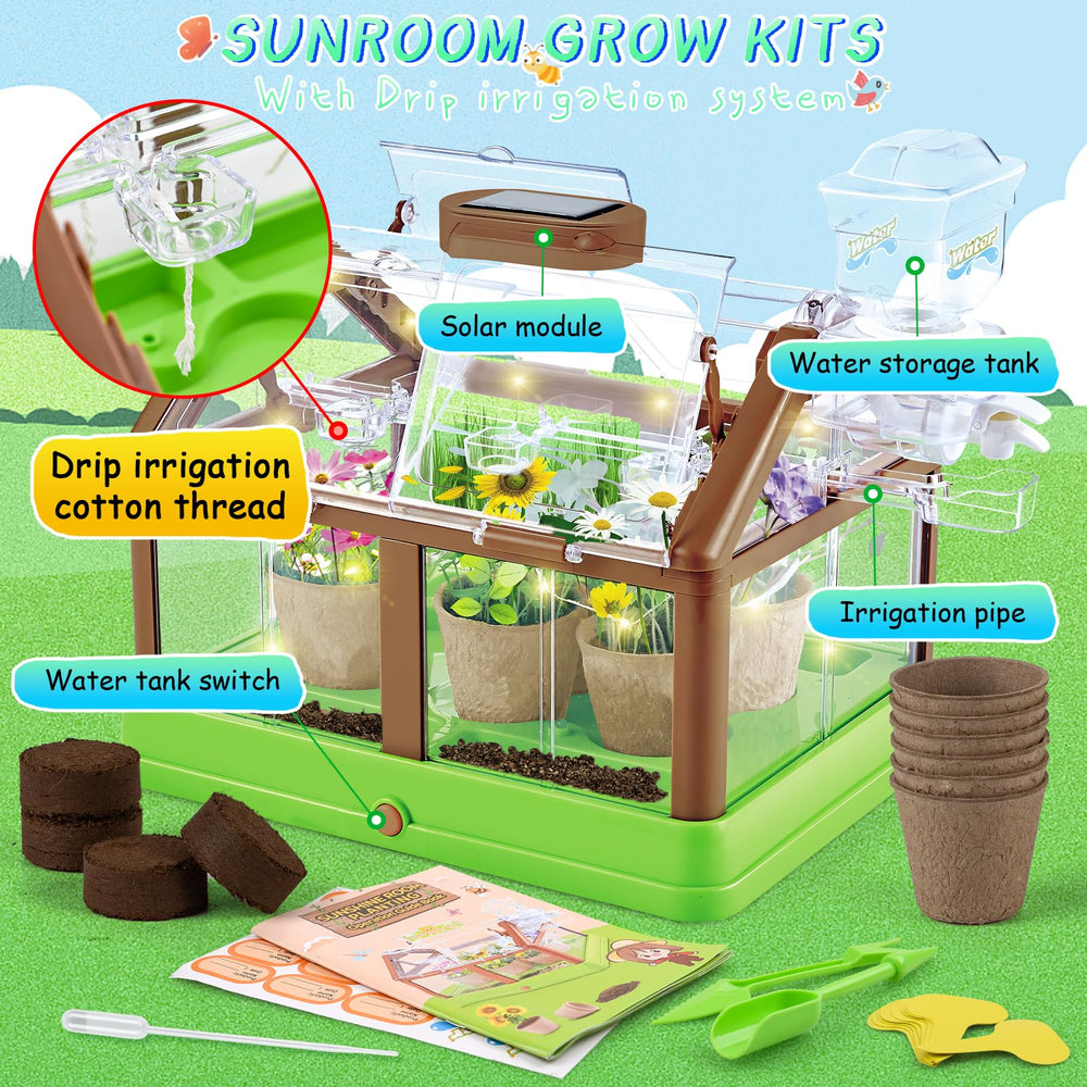 DUYOYU Kids Grow Light Setup provides consistent light for steady growth