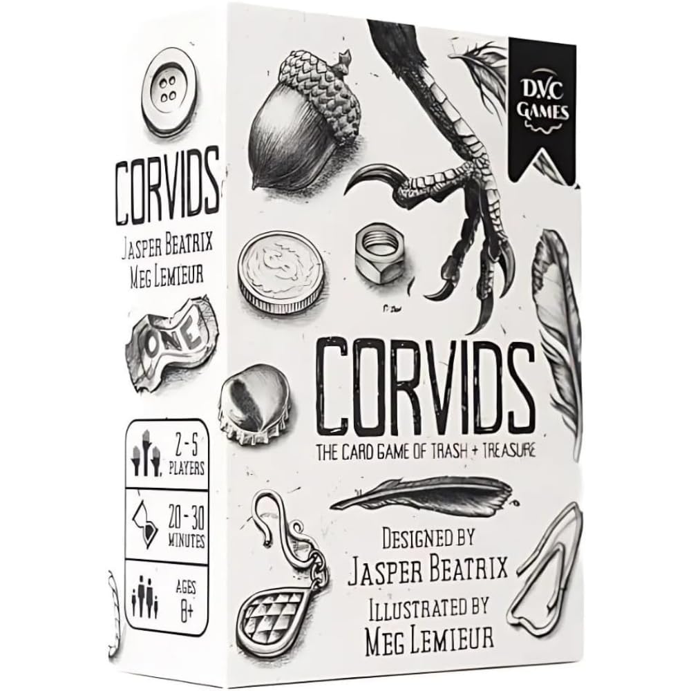 DVC Games Corvids card flip shows quick turns and reveals for a cozy night