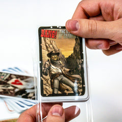 dV Giochi Bang Expansion card piles with tokens, illustrating quick setup options