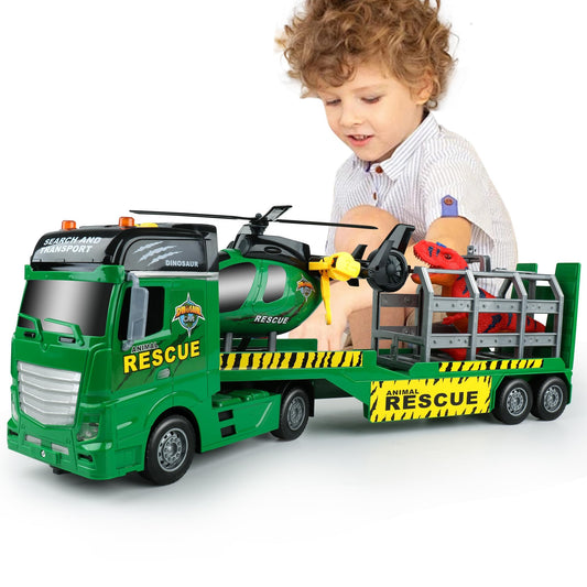 Dwi Dowellin Carrier Truck Toys sturdy 3-in-1 vehicle for imaginative play.