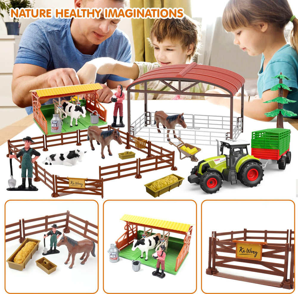 Dwi Dowellin farm stable fence playset showcases sturdy build for durable pretend scenes