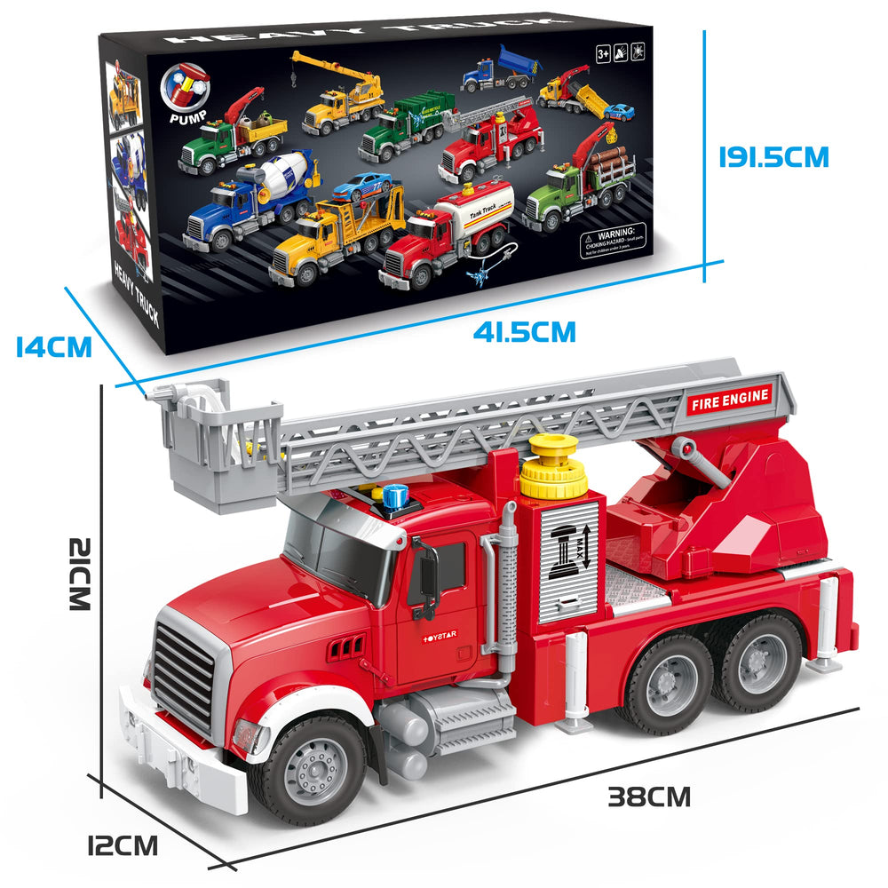 Dwi Dowellin fire truck safe rounded edges designed for young children.