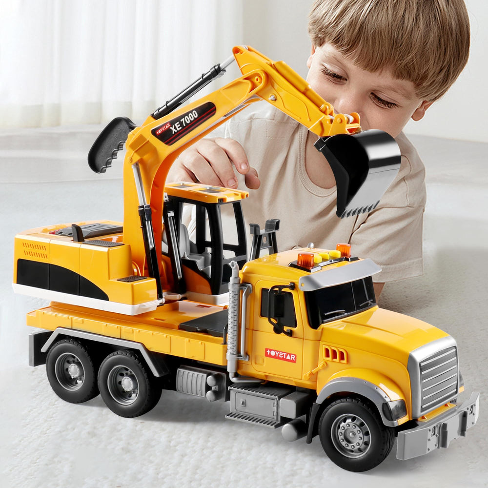 Dwi Dowellin large excavator measures 14.2 by 4.9 by 6 inches.