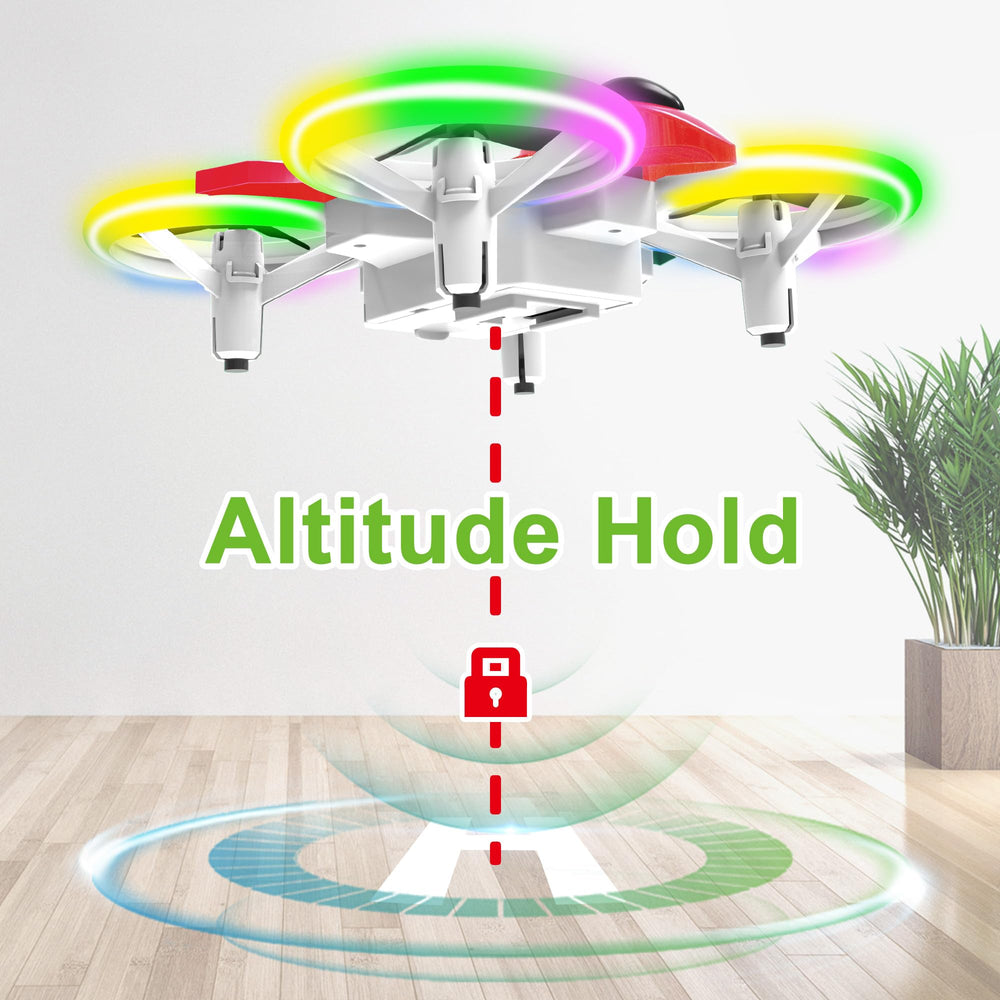 Dwi Dowellin mini drone in hand demonstrates easy grip for beginners.