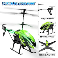 Dwi Dowellin RC helicopter green battery pack, two batteries extend playtime.