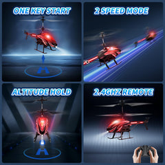 Dwi Dowellin RC Helicopter with one-key take-off and landing for easy launches