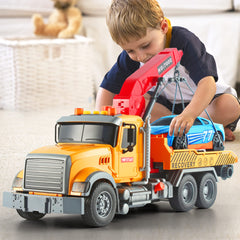 Dwi Dowellin tow truck toy side view showing extending arm