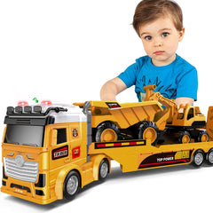 DWIRCTOYS 25-inch carrier truck front view for imaginative play