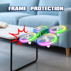 DWIRCTOYS compact 5-inch drone is portable for indoor and outdoor play.