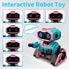 DWIRCTOYS robot toy with LED eyes delivering expressive visuals.