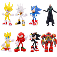 DYALE eight-figure hedgehog set group display for collectors.