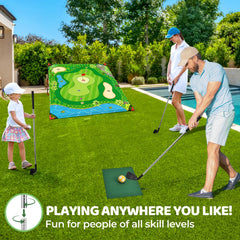 DyBaxa Golf Chipping Game storage case keeps gear organized.