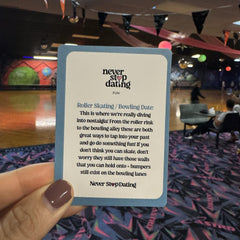 DYCE Never Stop Dating card deck provides diverse date night options.