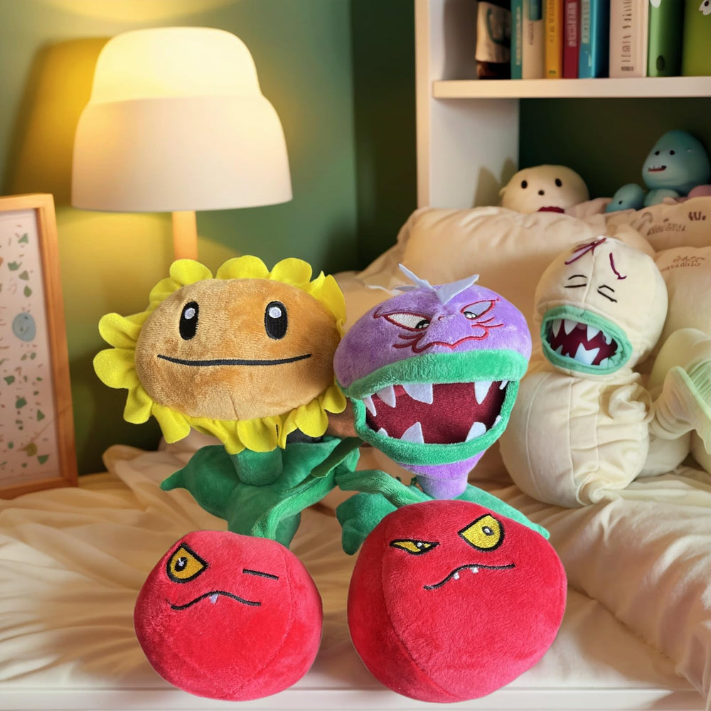 Dyharnsty PVZ Cherry Bomb Plant plush eight inches, vibrant and playful.
