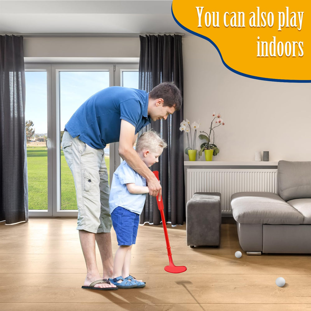 Dyienocs mini golf putter for toddlers enabling smooth, safe putting.