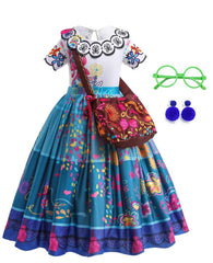 DYJJKM Mirabel costume dress in blue for imaginative princess play.