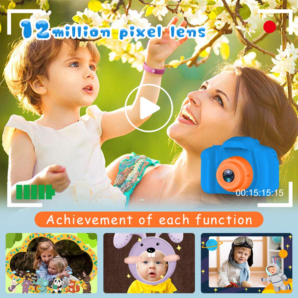 Dylanto Upgrade Kids Selfie Camera 32GB SD card included supports thousands of photos.