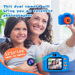 Dylanto Upgrade Kids Selfie Camera navy blue color appealing to kids and parents.