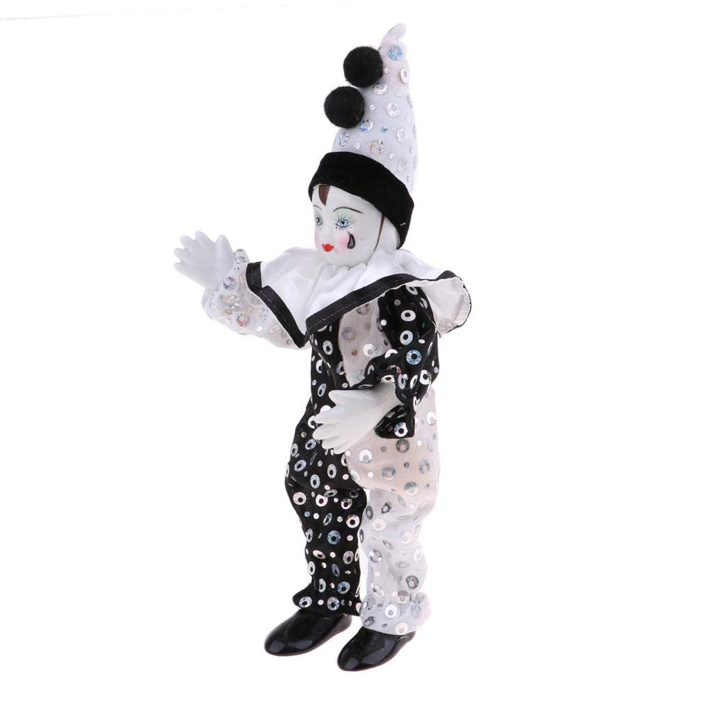 DYNWAVE hand painted harlequin clown face adds vintage charm to shelves