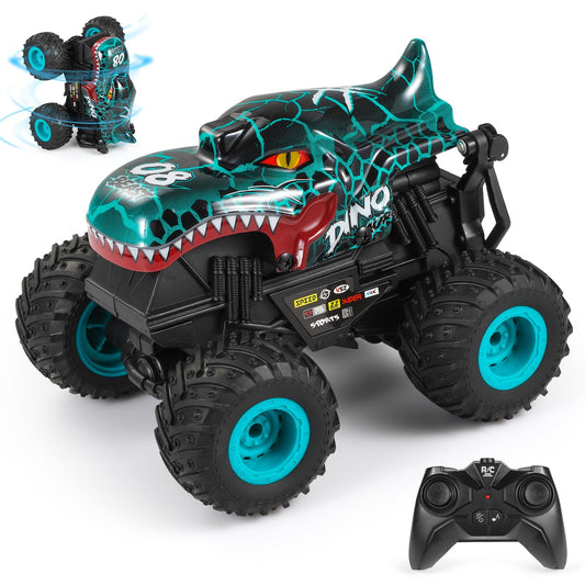 DYODYORC dinosaur monster truck cyan front view for outdoor play