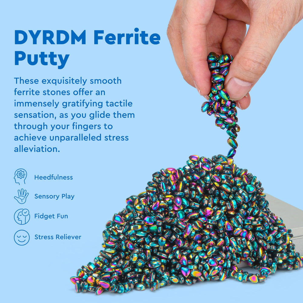 DYRDM ferrite putty close-up shows textured surface ideal for desk use