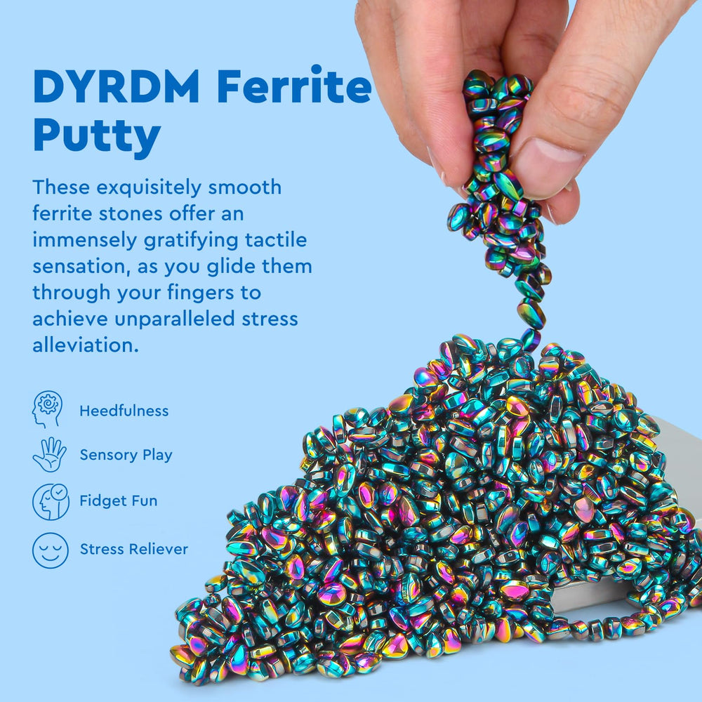DYRDM ferrite stones close-up texture emphasizes satisfying sensory experience during work.