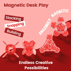 DYRDM Magnetic Fidget Sphere closeup shows smooth surfaces and secure magnet alignment.