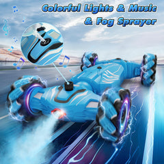 Dysaim fog sprayer adds atmosphere for night races.