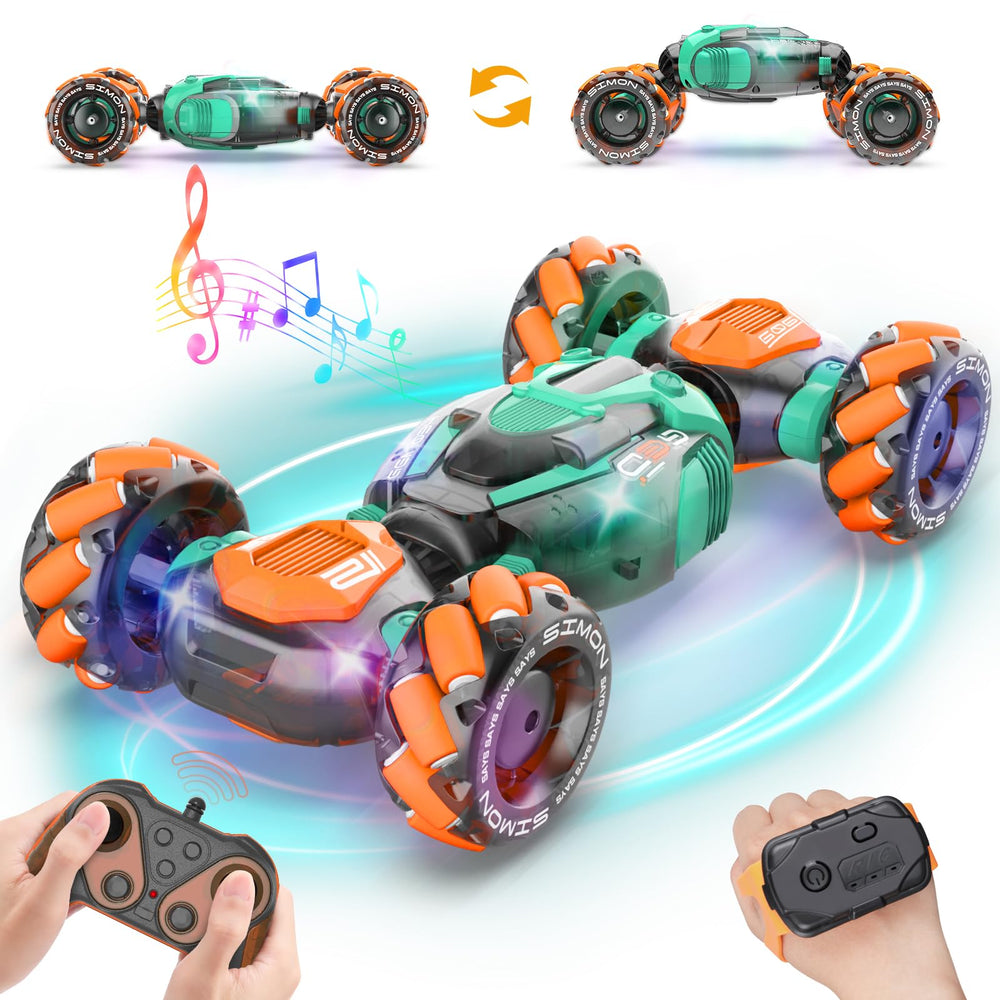 Dysaim gesture-sensing RC car front view with quick gesture control for play