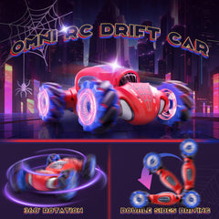 Dysaim Spider RC Car with color-changing lights and music for immersive nighttime fun.