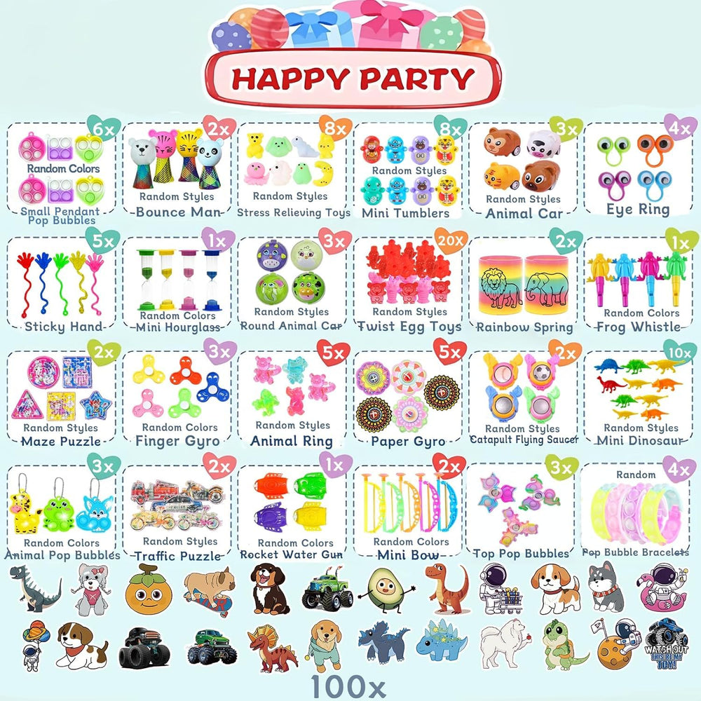 DZLHQON classroom rewards treasures image highlighting diverse play pieces.