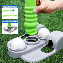 DZLION T Ball Set with balls, bat, glove laid out for practice