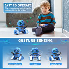 Dzxlin robot toy LED eyes showcase color-changing visuals for engagement