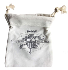 Cotton drawstring bag with exclusive Viking design to store pieces