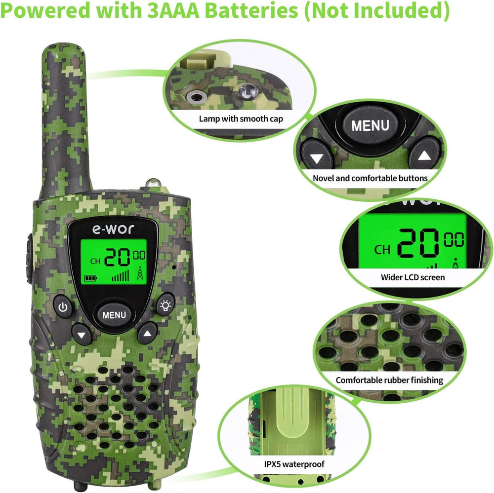 Two-pack design from E-WOR keeps siblings connected during games and hikes
