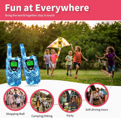 E-WOR Kids Walkie Talkies include belt clip for easy carrying