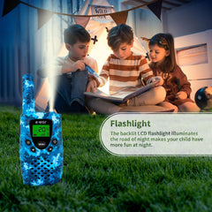 E-WOR Kids Walkie Talkies feature key lock to prevent channel changes